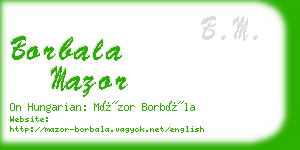 borbala mazor business card